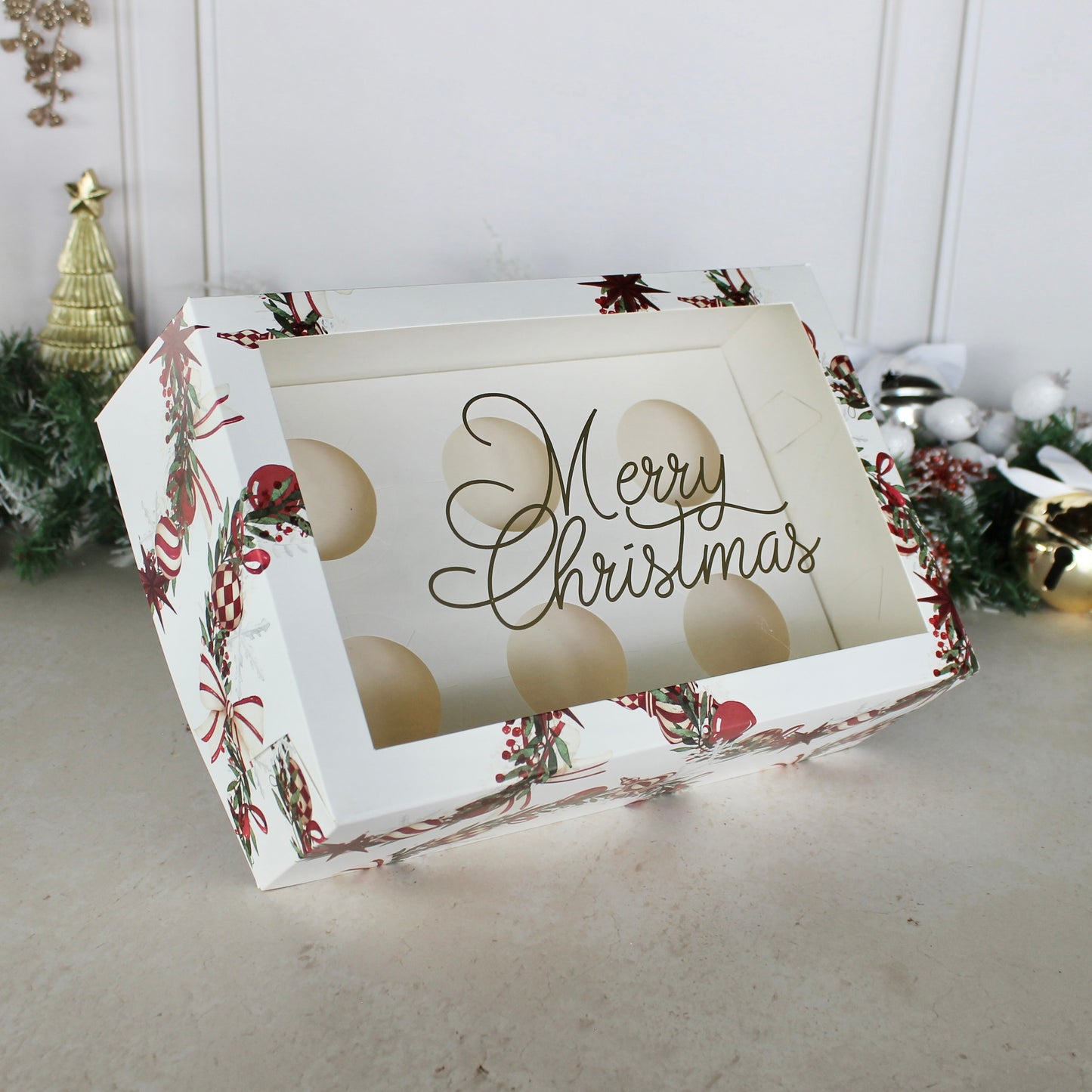 CUPCAKES 6 CON FRASE NAVIDAD 2025