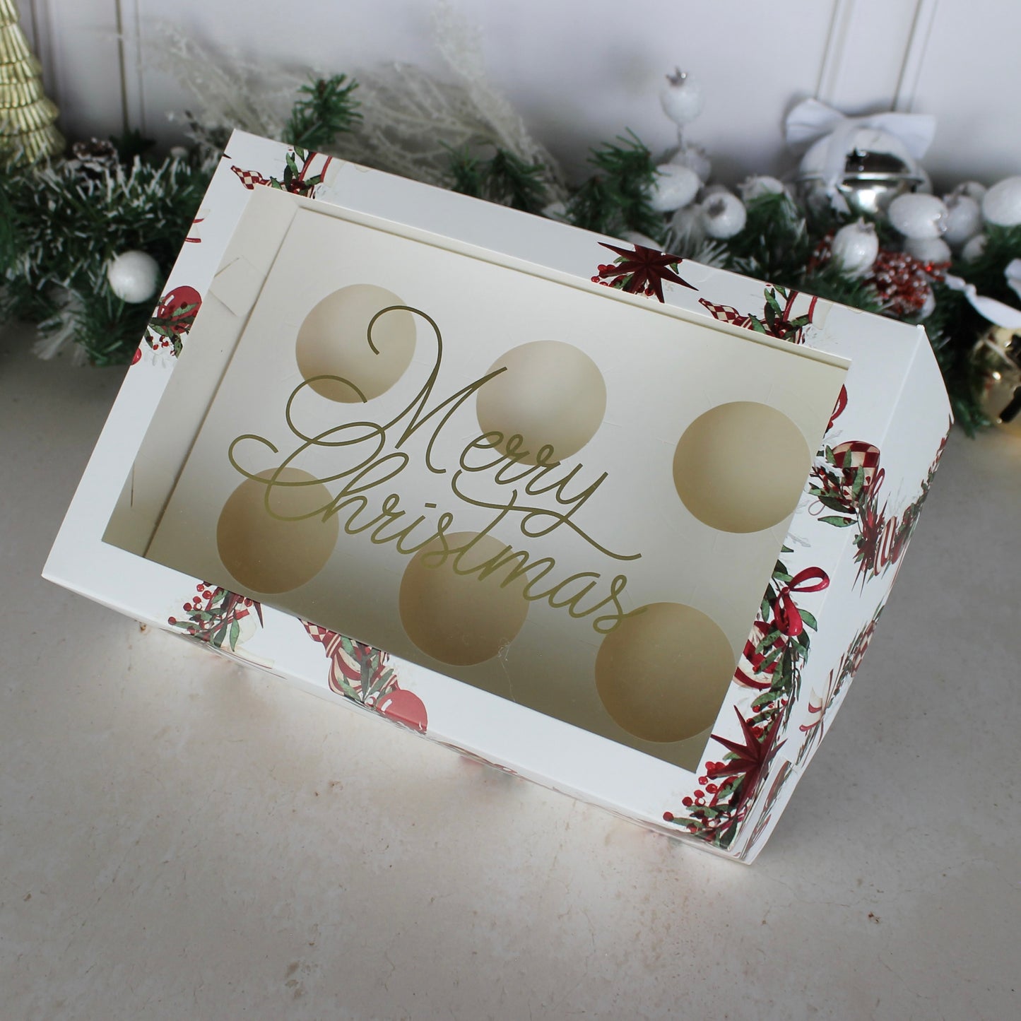 CUPCAKES 6 CON FRASE NAVIDAD 2025
