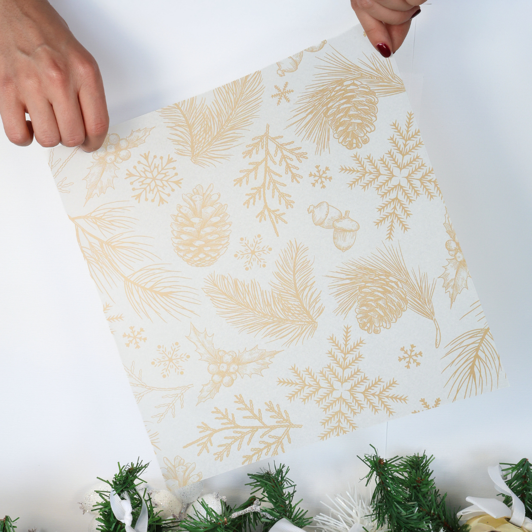PAPEL FOLLAJE NAVIDEÑO