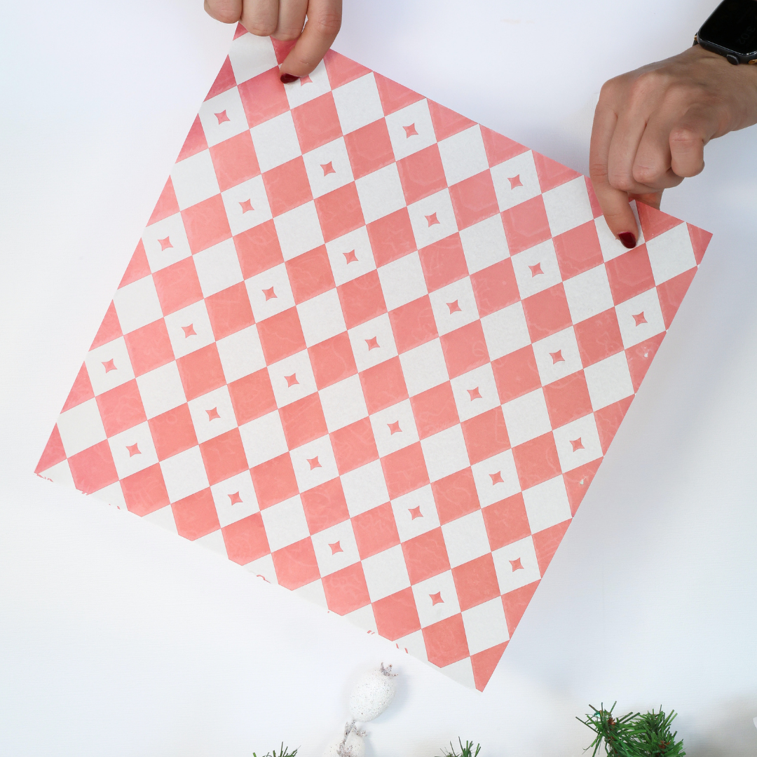PAPEL ROMBOS ROJO