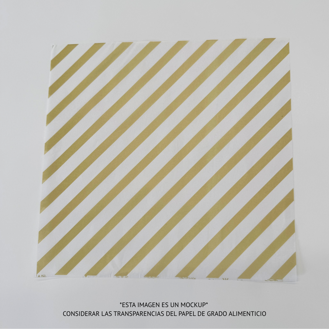 PAPEL LINEAS DORADO
