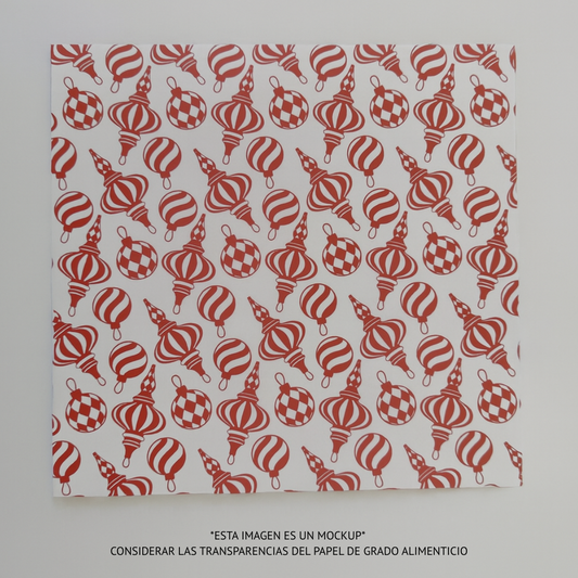 PAPEL ESFERAS ROJO