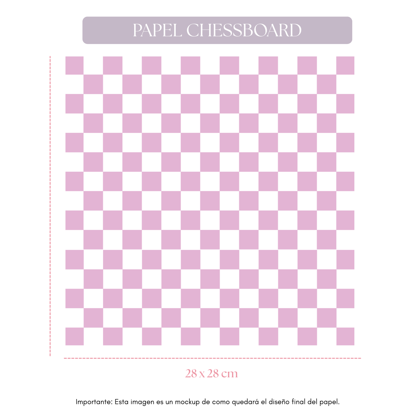 PAPEL CHESSBOARD ROSA
