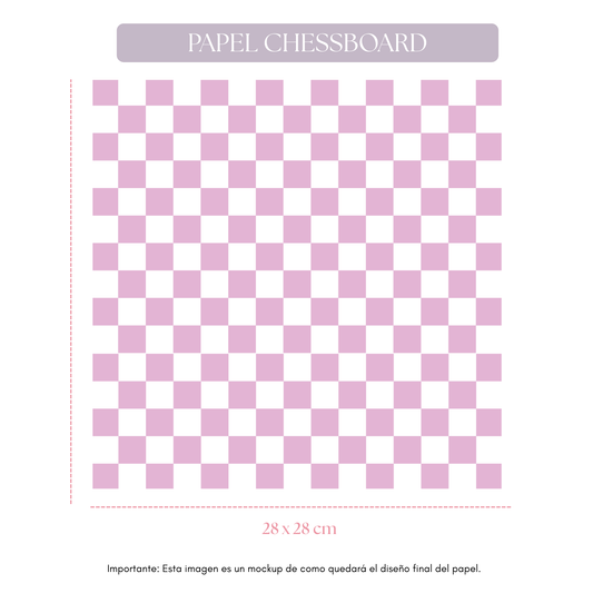 PAPEL CHESSBOARD ROSA