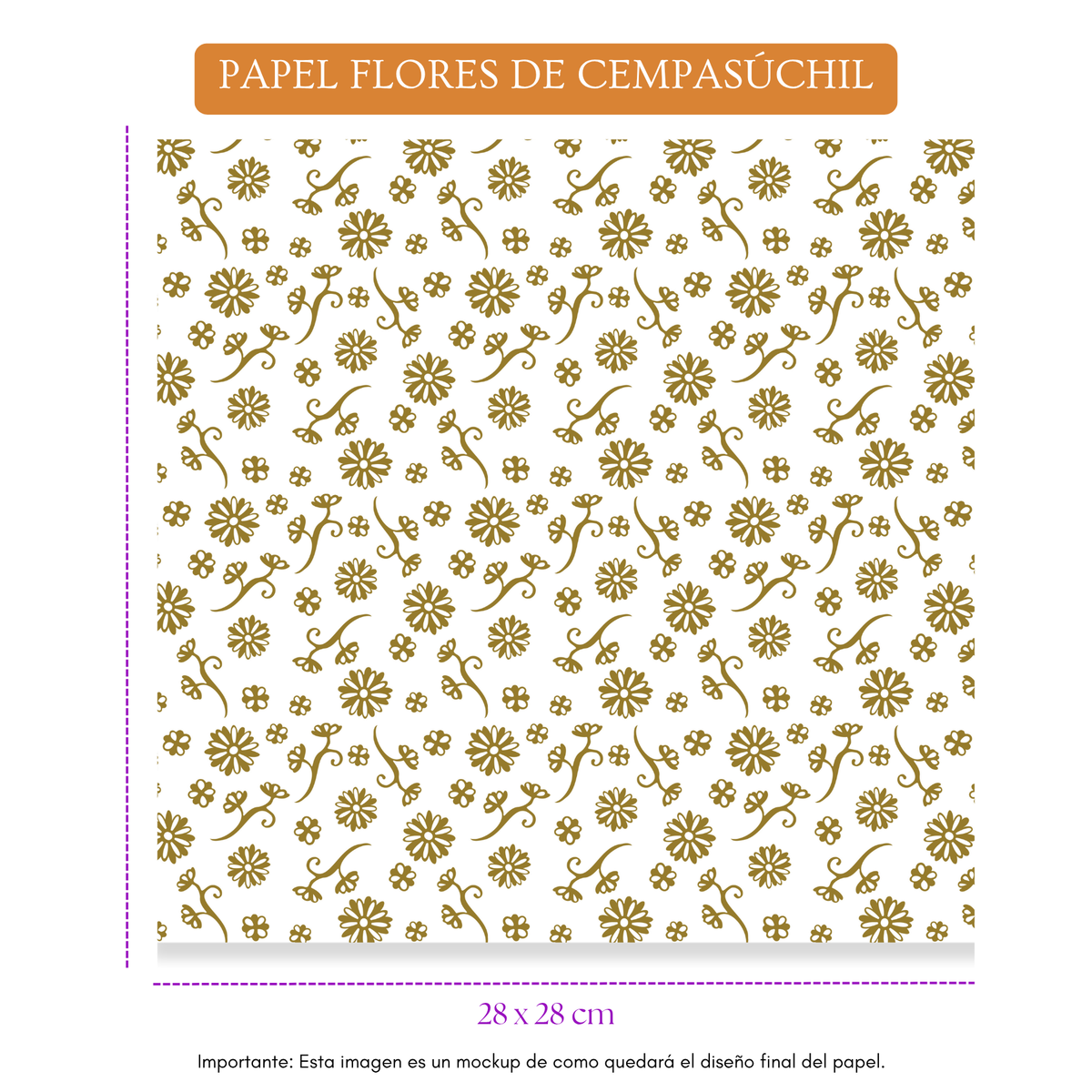 PAPEL FLORES CEMPASÚCHIL