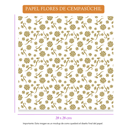 PAPEL FLORES CEMPASÚCHIL