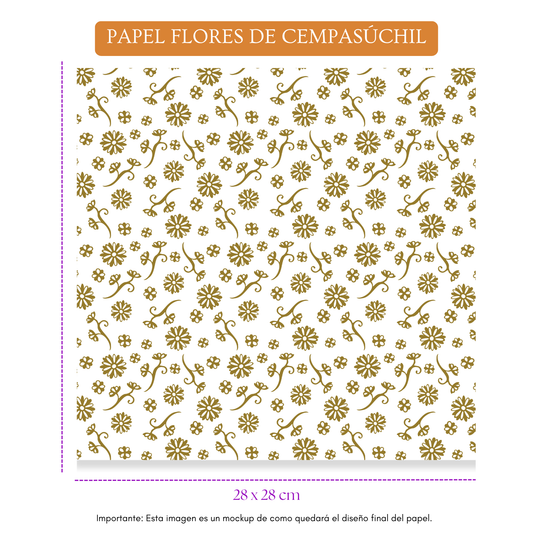 PAPEL FLORES CEMPASÚCHIL