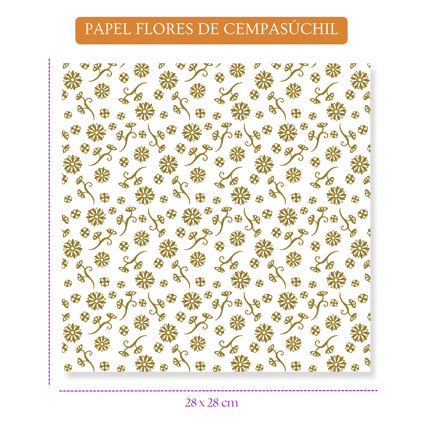 PAPEL FLORES CEMPASÚCHIL