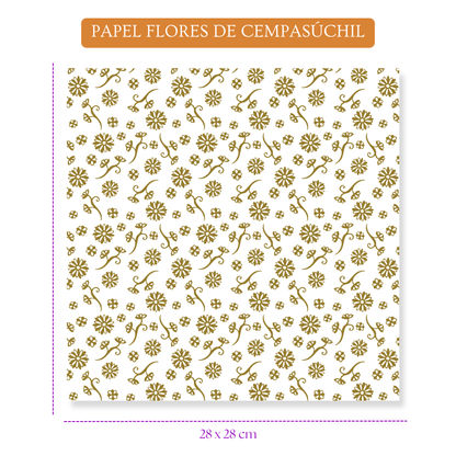 PAPEL FLORES CEMPASÚCHIL