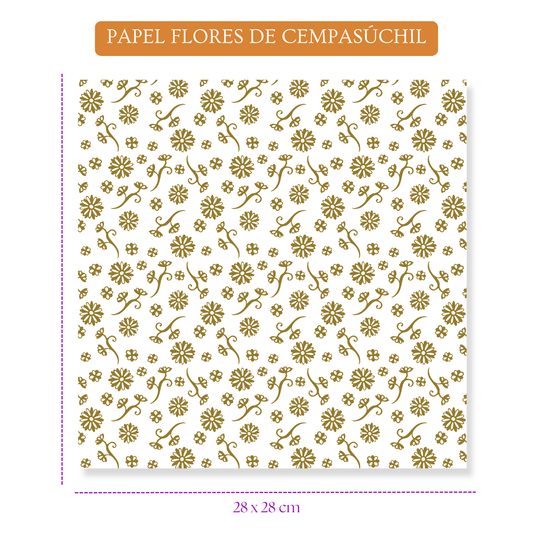 PAPEL FLORES CEMPASÚCHIL
